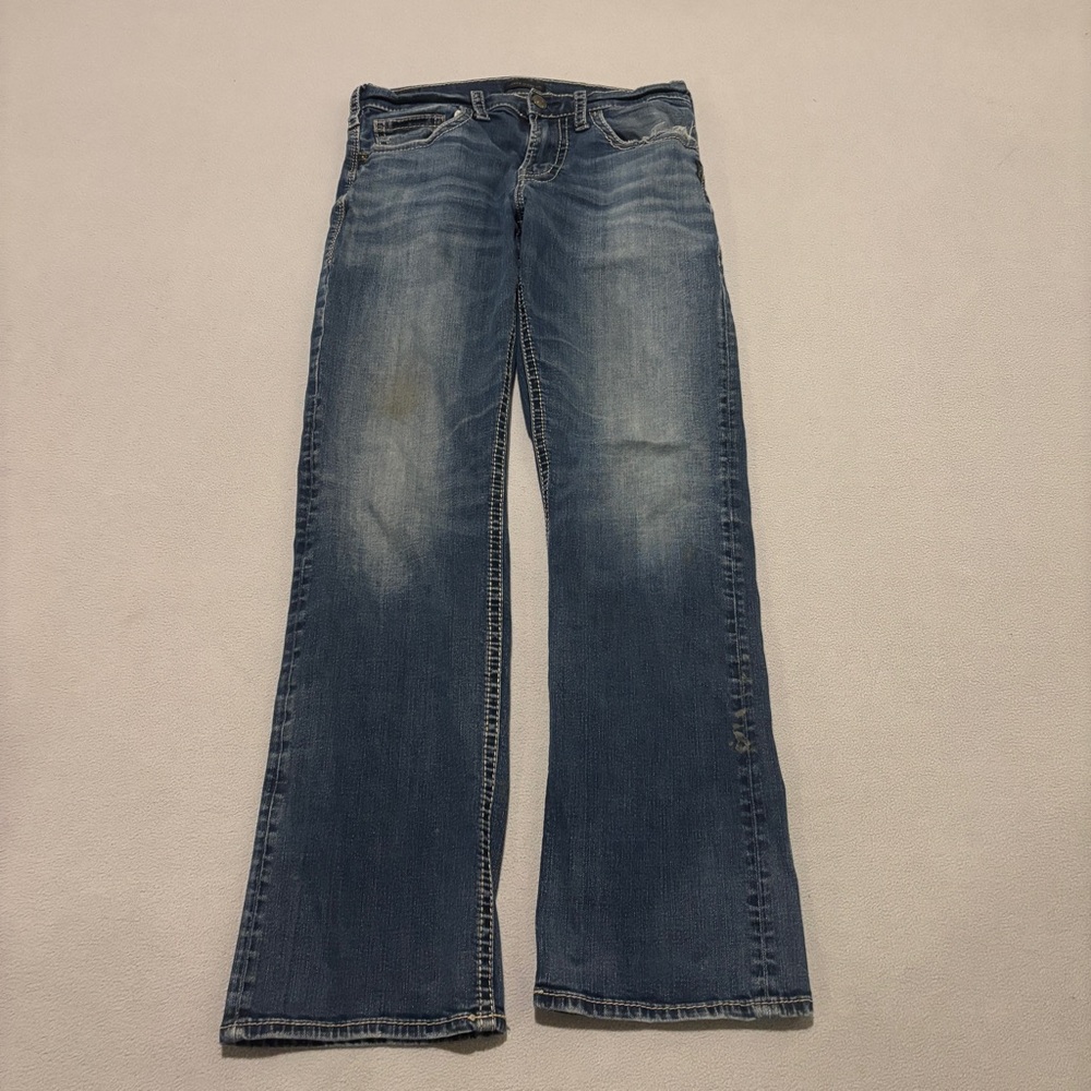 Silver Jeans Zac 31x34 31x31 Straight Leg High Rise Faded Y2K Casual Denim